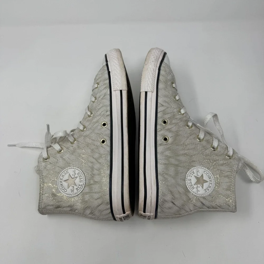 Converse Chuck Taylor Ctas Side Zipper Gold Brush Junior Girls Size 5